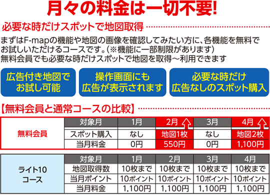 月々の料金は一切不要！